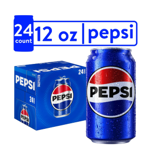 Pepsi Soda Pop, 12 fl oz, 24 Pack Cans